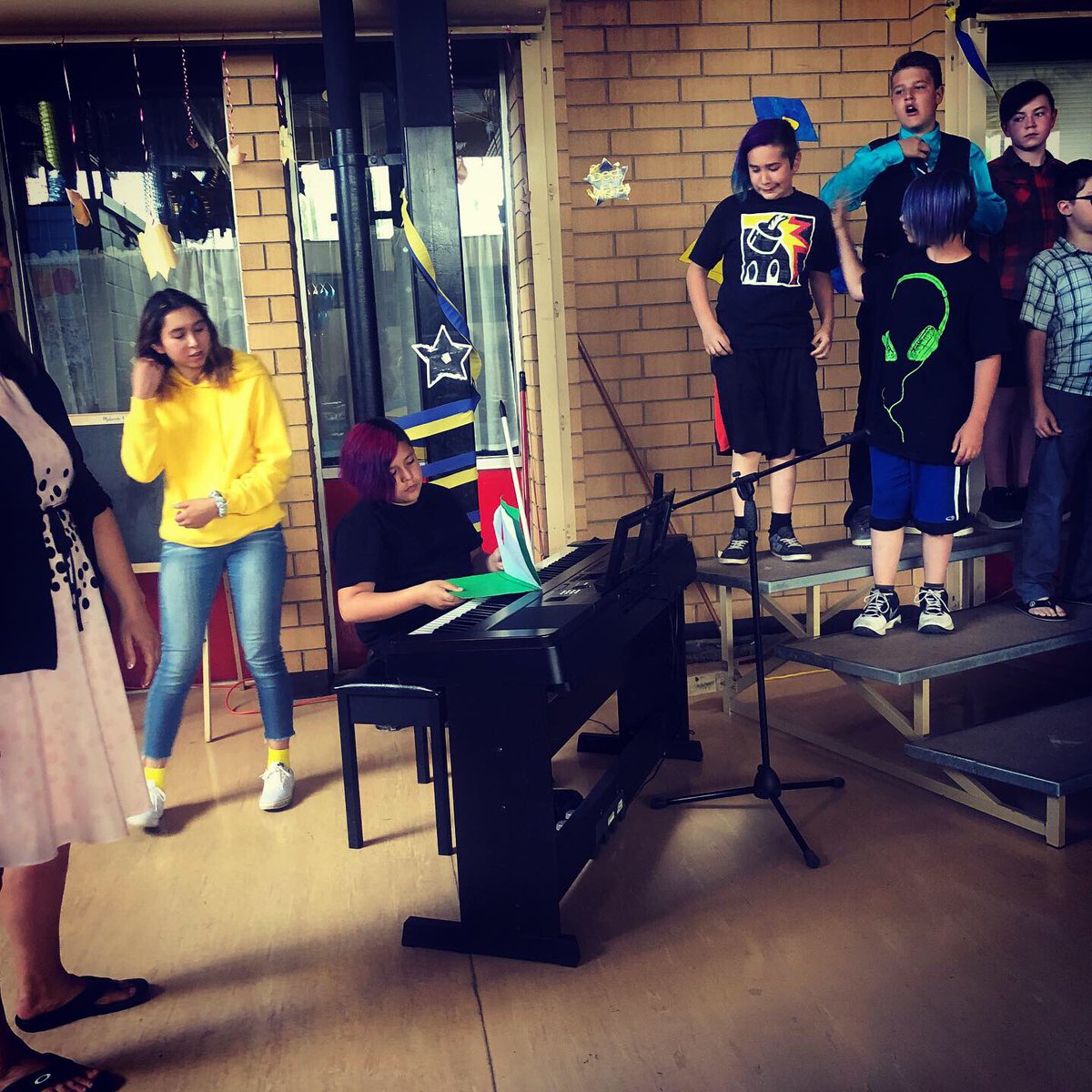 HeraldSchoolMH's tweet photo. A memorable Grade 6 Farewell this week at Herald School celebrating their growth! Students reassured parents/ guardians that they are ready for #juniorhigh with a impactful rendition of Once I Was 4 Years old.... #whereallthepiecesfit #medhat #mhpsdfamily @mhpublicschools https://t.co/vaVcQ4ugi5