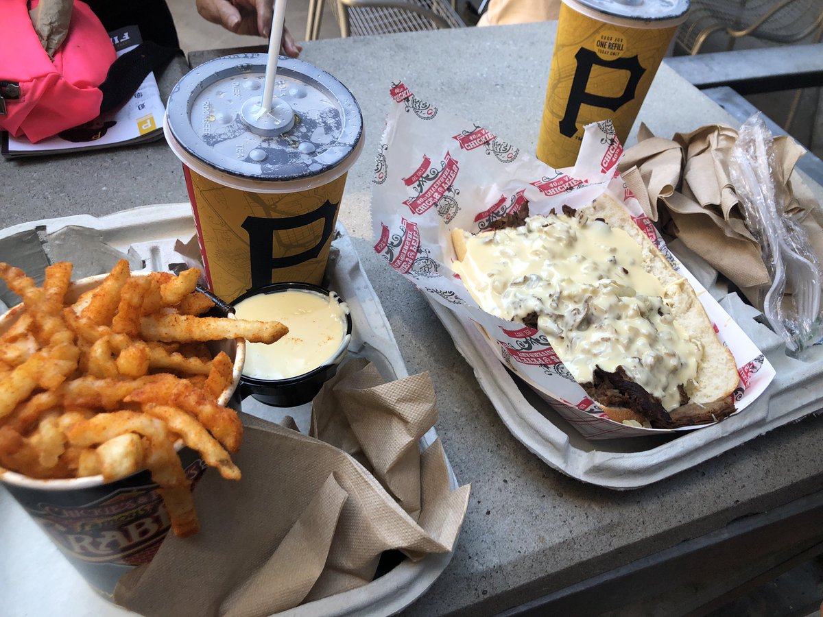 dawnbrockman's tweet photo. Beautiful day at the ballpark. @CrabFries are a thing here and so are Phillie Cheese Steaks!!! #OK2PA https://t.co/htqKyV2TrR