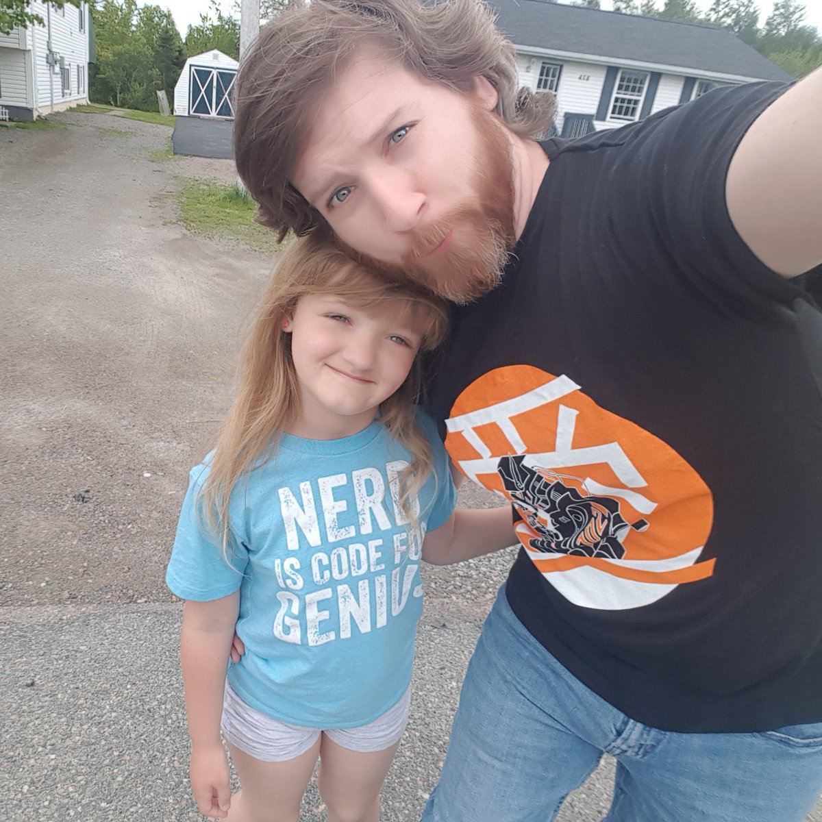 JasonfromTB's tweet image. Just out for a stroll with Adrianna in my new tee we got from @MyGeekBox. This design is awesome. #MyGeekBox #subscriptionbox #geek