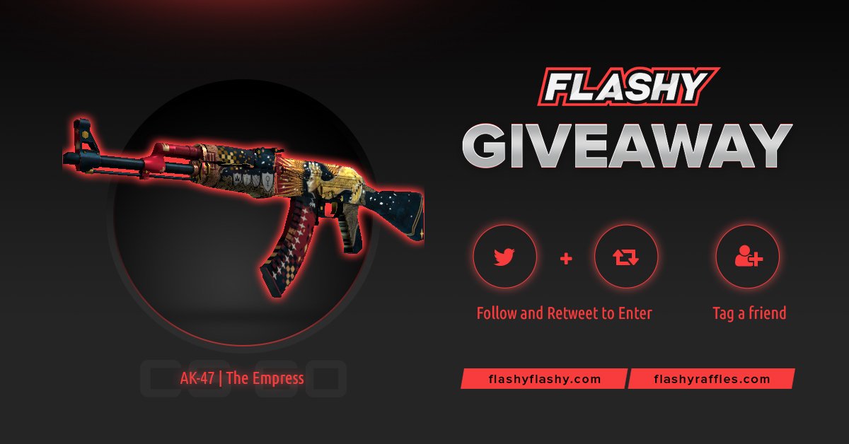 flashyflashycom's tweet image. 🔥 24H GIVEAWAY !!! 🏆 AK-47 | The Empress !

To win:
🔻 Visit to support us: flashyflashy.com
🔻 Visit for more raffles: flashyraffles.com
🔻 Retweet
🔻 Follow us
🔻 Turn on twitter notifications

#flashyflashy #giveaway #csgoskins #CSGOGiveaway