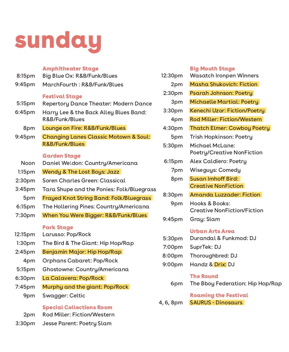 It’s the last day to catch those festival vibes! Don’t miss the opportunity to see these incredible events. See you there! #utahartsfest
