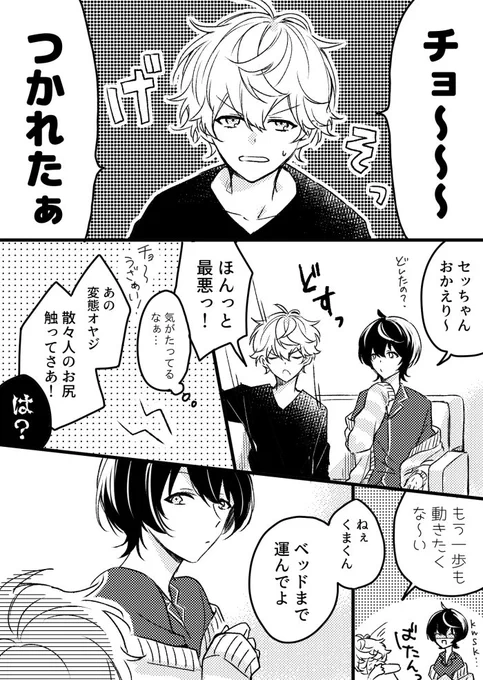 >お題:せっちゃんの「…駄目?」に激弱なりちゅ。。
りついずは核心に触れるほど踏み込みはしないけど何も聞かずに隣に居てくれて、それが不思議と煩わしくなくいつしか安心と感じられる存在になったみたいな理解をしているので、返礼祭のあれはほんとずるいと思います。ありがとうございました🐻🐱 