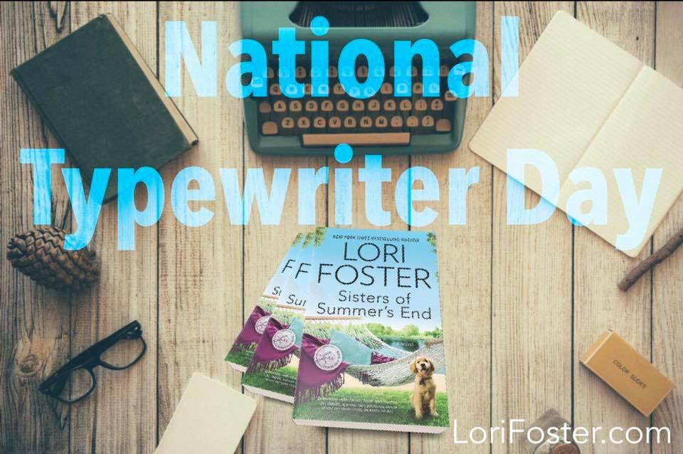 LoriLFoster's tweet photo. My first few books were written on a typewriter. 🤪 I took typing in high school! 
Anyone else old enough to remember that? #NationalTypewriterDay https://t.co/wHW8uDicp2