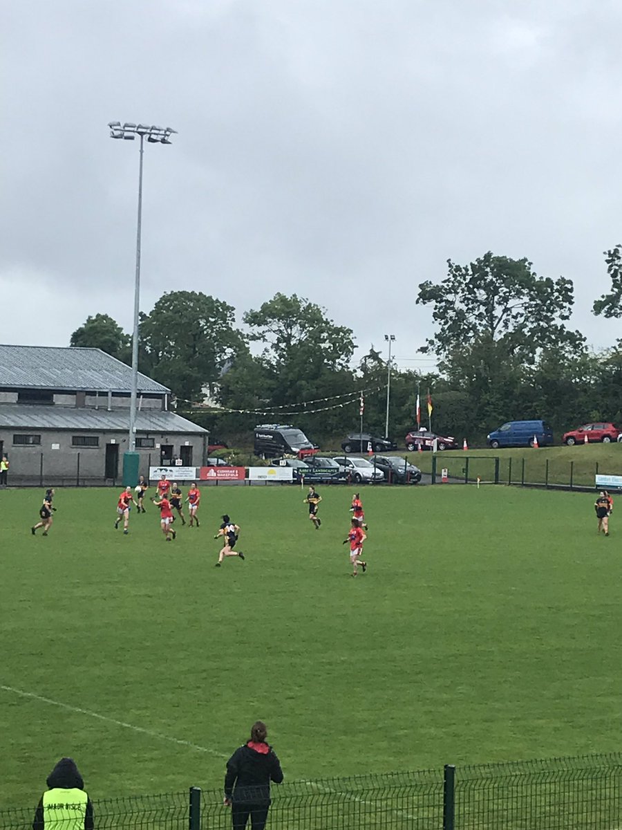 Division 1 League Final @CorkLGFA @EireOgCork03 1-4 v @MourneabbeyLFC 4-5 at the end of the first half #20x20 #attendingmorematches sitting in the lovely new stand opened today by @CorkGAAChair