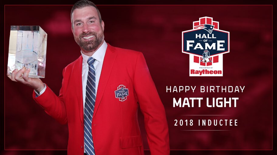  HAPPY BIRTHDAY To our 2018 inductee, Matt Light! 