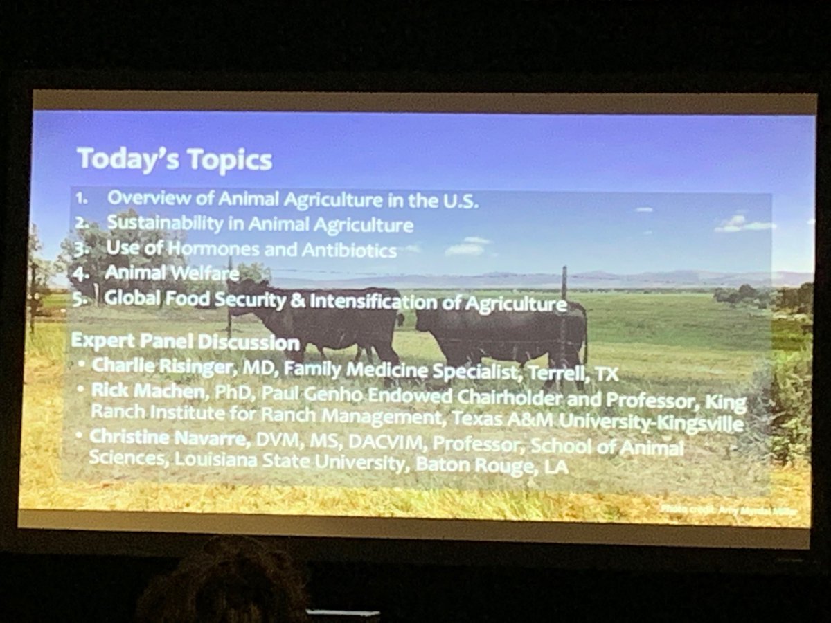 Thanks expert panel for clearing up confusion and myths surrounding the use of antibiotics and hormones in animal ag. #healthmeetsfood #culinarymedicine ⁦<a href="/AmyMyrdalMiller/">Amy Myrdal Miller</a>⁩ ⁦<a href="/MilkMeansMore/">Milk Means More</a>⁩
