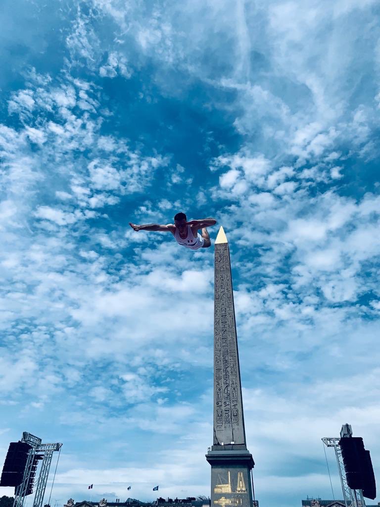 RaphLeclerc's tweet photo. Vue du ciel place de la concorde #JourneeOlympique #Paris2024 https://t.co/1A0KP7XI2o