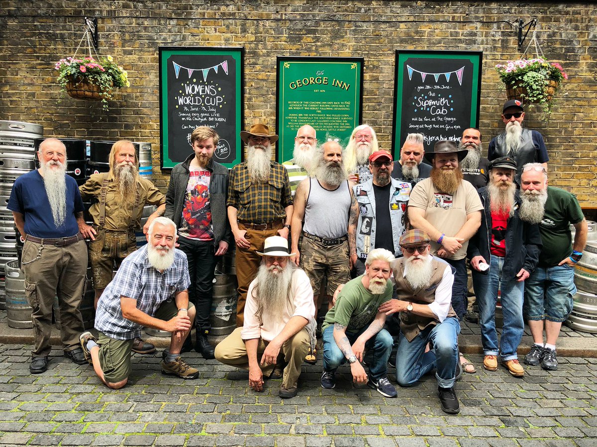 Summer Beardness 2019 Gathering of The British Beard Club #TBBClub at The George Inn, Borough, London. #beards #beer #food #friendship #fun #fundraising