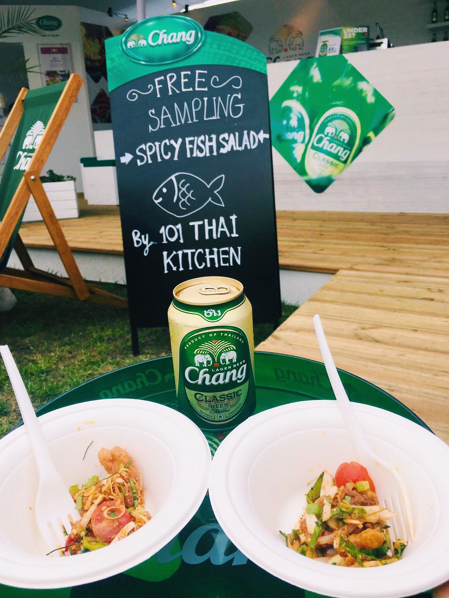 There's still time to try <a href="/101ThaiKitchen/">101 Thai Kitchen ร้านร้อยเอ็ด ลอนดอน</a>'s Spicy Fish Salad, a chef’s own creation, combining a Thai salad with an Isaan/Laotian twist (paired with a #ChangBeer, of course)! 😋👍 

#TasteofLondon #ChangBeerUK #ChangSensoryTrails