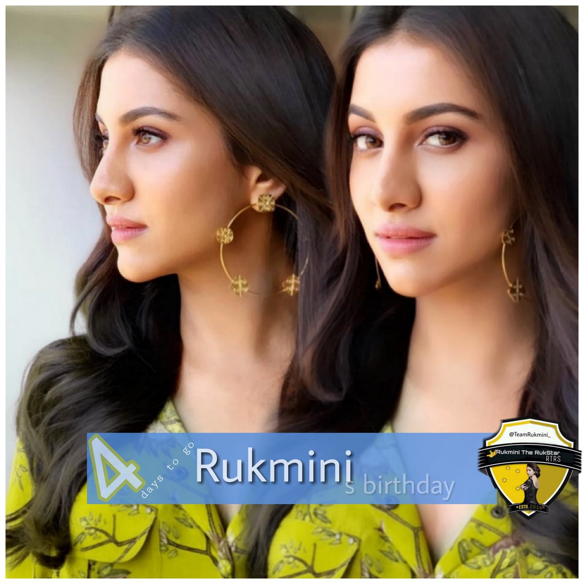 TeamRukmini_'s tweet photo. 4 Days To Go #RukStar s birthday
#TeamRukmini #RTRS
#RukminiTheRukStar @RukminiMaitra
#HappyBirthdayRukmini https://t.co/HnC7yXCn5J