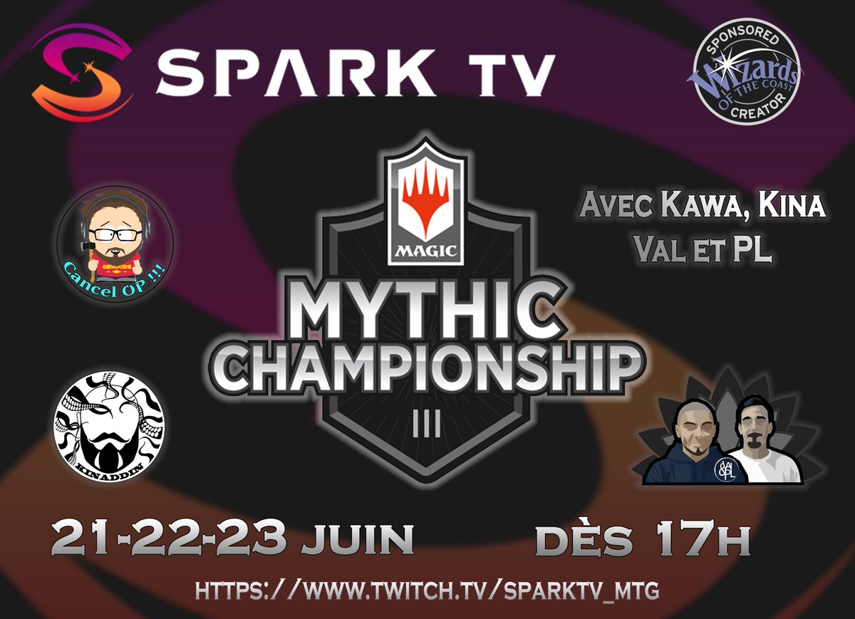 SparkTV_mtg's tweet photo. Le Top4 du #MythicChampionshipIII commence dans quelques minutes sur la SparkTV ! https://t.co/RMZZGvcKK0