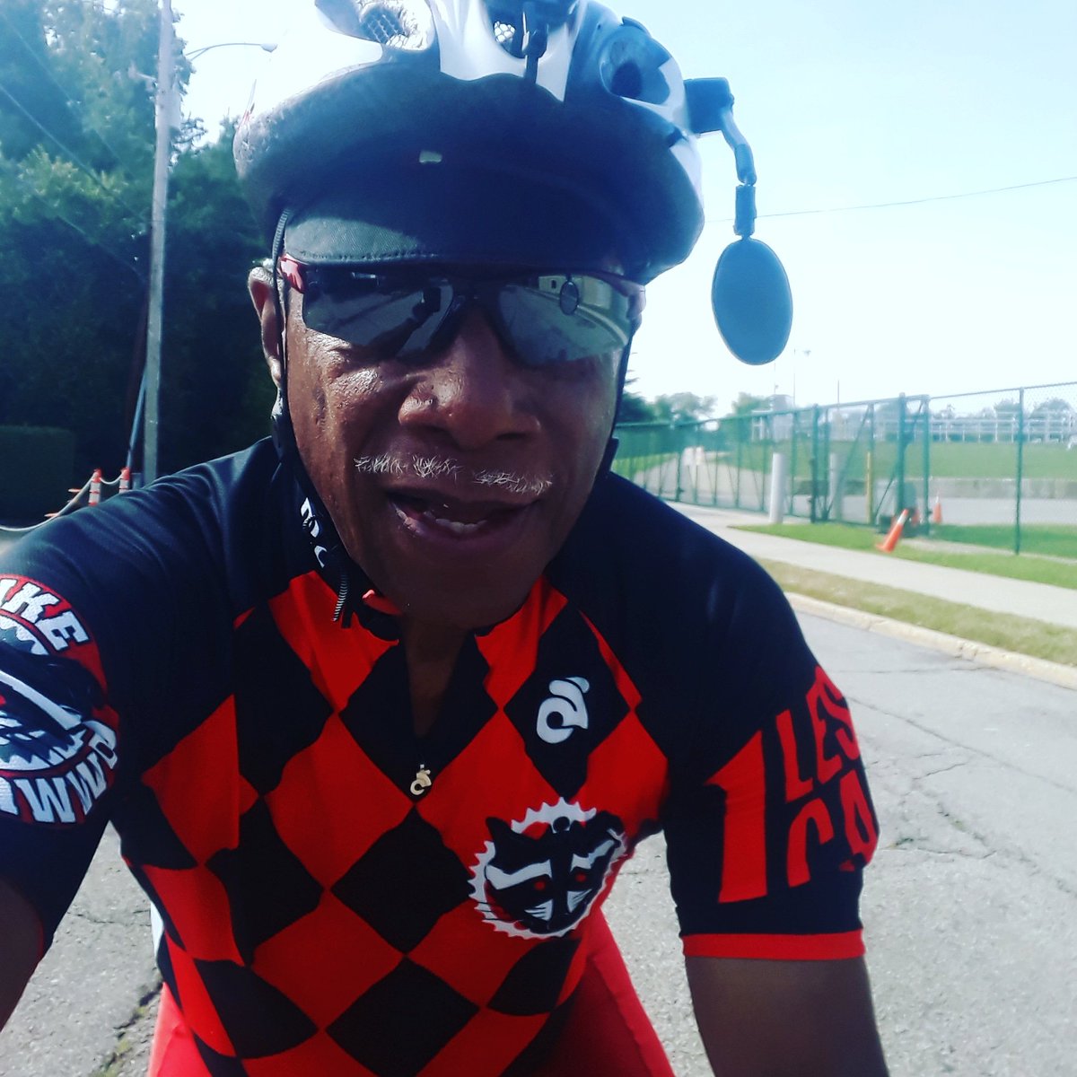 cyclingat10mph's tweet photo. My #bikecommutercabal Jersey reminds me of #horseracingsilks #giddyup #bikeride https://t.co/biOLNFjS8B