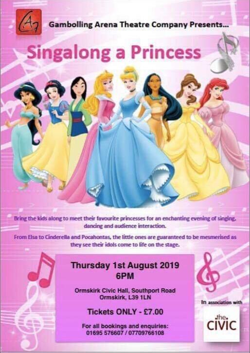 👑 Calling all PRINCESSES 👑

👸🎶 Singalong A #PRINCESS 
is BACK! 🎶👸

NEW venue, SAME enchanting show! All YOUR favourites are returning.

✨ TICKETS ONLY £7! ✨

Book today > 
📍 <a href="/OrmskirkCivic/">Ormskirk Civic Hall</a> 
📆 Thurs 1st August
🕕 6pm
☎ Box Office: 01695 576607 / 07709766108

#theatre