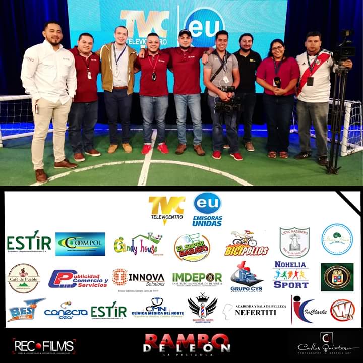 RamboDeLeonLP's tweet photo. Agradecidos con la corporación @televicentrohn y #EmisorasUnidasHonduras por todas sus atenciones y amplia cobertura  en la última etapa de nuestro casting "Buscando a Rambo". 

producciones Cinematográficas Rec🔴Films https://t.co/Njd16dD371