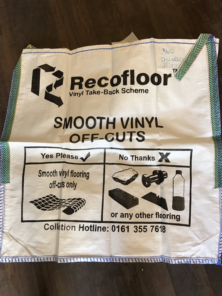 36_degree's tweet photo. Delighted to have signed up for the @Recofloor vinyl take back scheme to help reduce our waste.#Recycle #environnement #EveryLittleHelps https://t.co/CZKg2Pjf5V