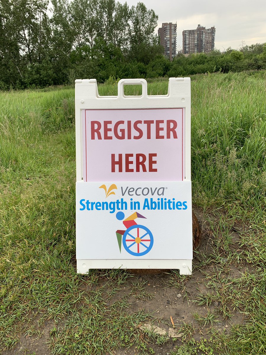 Vecova's tweet photo. It’s a rainy day but that hasn’t stopped so many great people from showing up! #StrengthinAbilities #yyc #Calgary https://t.co/CNWizN8PUD