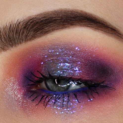 Eyes in the sky 💫 Show some love for Ashmaquillage's (on IG!) stunning look using: Naked Cherry Palette, Eyeshadows in Vice, Blackout & Cosmic, Heavy Metal Glitter Gel in Party Monster & 24/7 Glide-On Pencil in shade Chaos #SparkleOutLoud #UrbanDecay #Makeup #Beauty #Repost