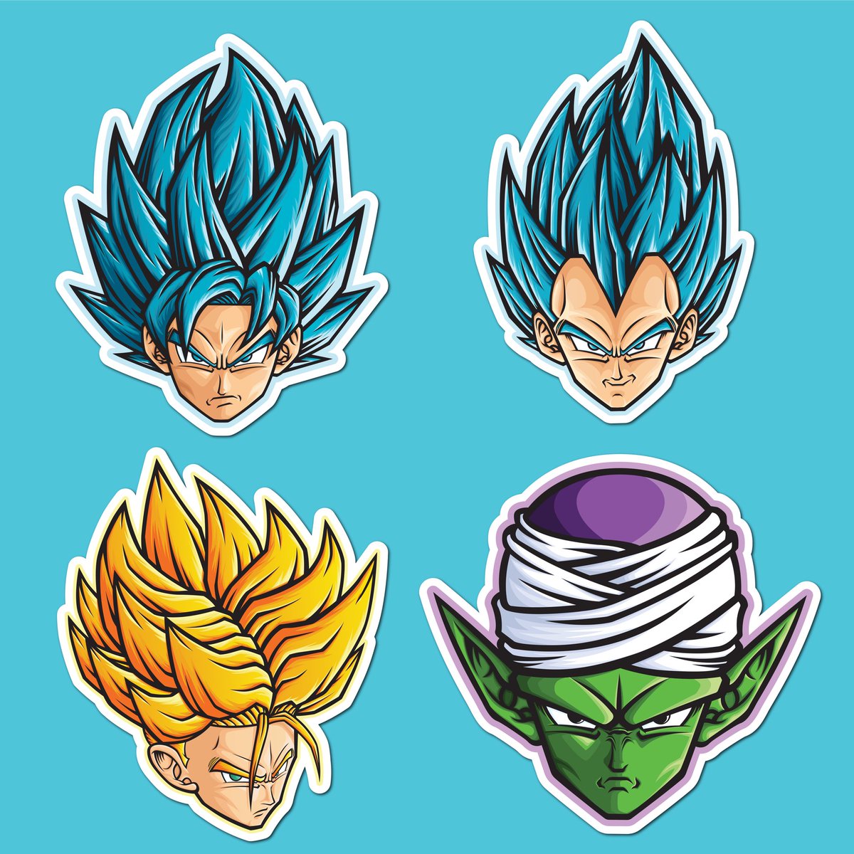 bertolaughs's tweet image. (LINK BELOW) Dragon Ball Sticker Pack series 1 is now available via my online store. Each pack has 4 stickers with #goku #vegeta #trunks #Piccolo 

Printed by @stickerapp and packed and designed by yours truly. Limited quantities at this time. 
orozcodesignstudio.com/store