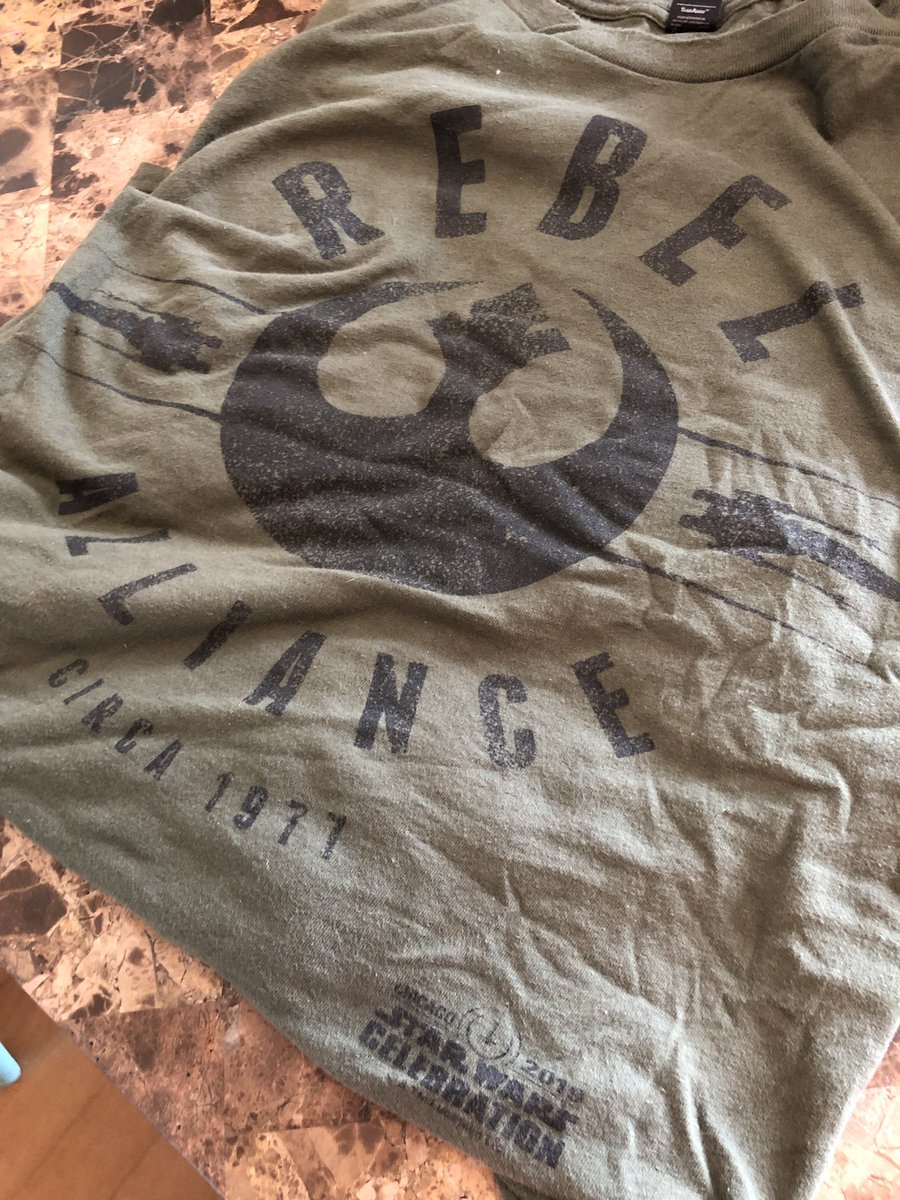 SWations's tweet image. This is part of the #SWardrobe today. What #starwars gear are you wearing? Rebels shirt from #SWCC @EnemyInk