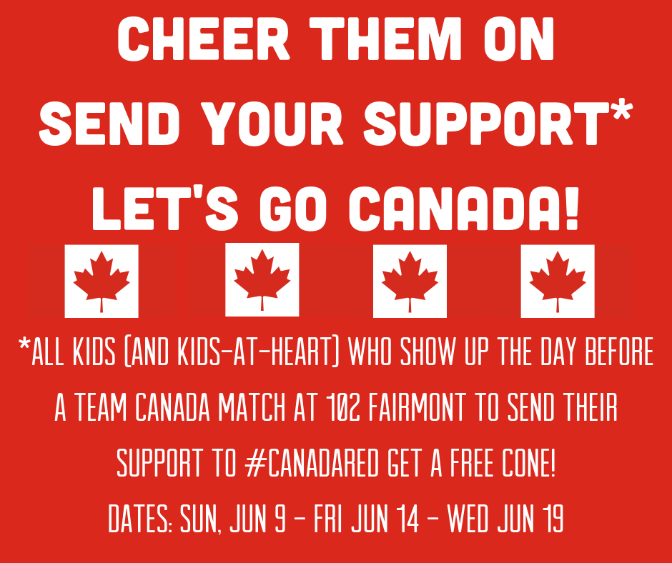 TheMerryDairy's tweet image. Sun on Sunday means a free cone to all named Shannon in honour of #ShannonWoeller of the #CANWNT national team as they prepare for their game against #SWE Monday at 3pm! Don't s see your name on the national team roster? Just come in and send a cheer to #CanadaRed! Details below!