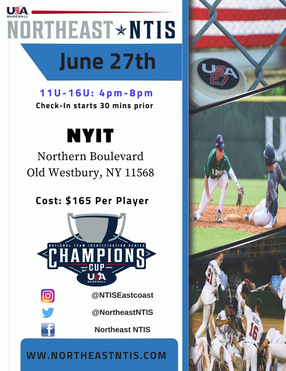NortheastNTIS's tweet photo. FINAL CALL!  Northeast Round 1 Identifications are coming up THIS WEEK!  Are you READY to REPRESENT your COUNTRY?
https://t.co/pDeirJ8bfJ https://t.co/wLuTd8tKNJ