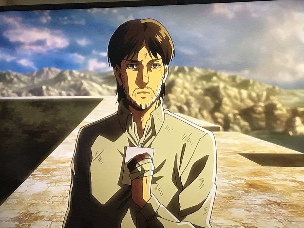 マスマス 進撃の巨人アニメ 58話 進撃の巨人 エレン クルーガー 立て 戦え これはお前が始めた物語だろ