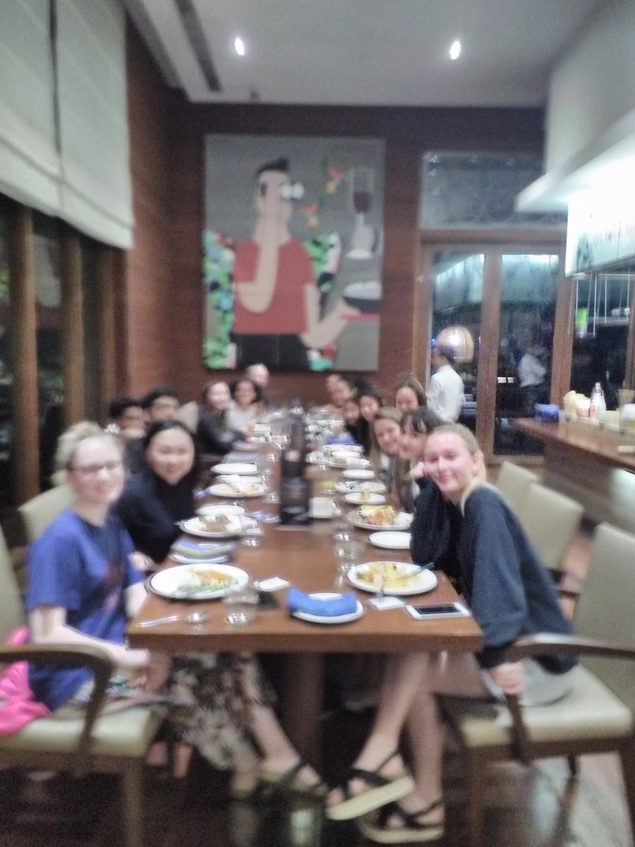 IndiaHGS's tweet photo. A lovely end to the day.  All the students in the hotel had dinner together #newfriends #sharedexperiences https://t.co/H8XJQJI11T