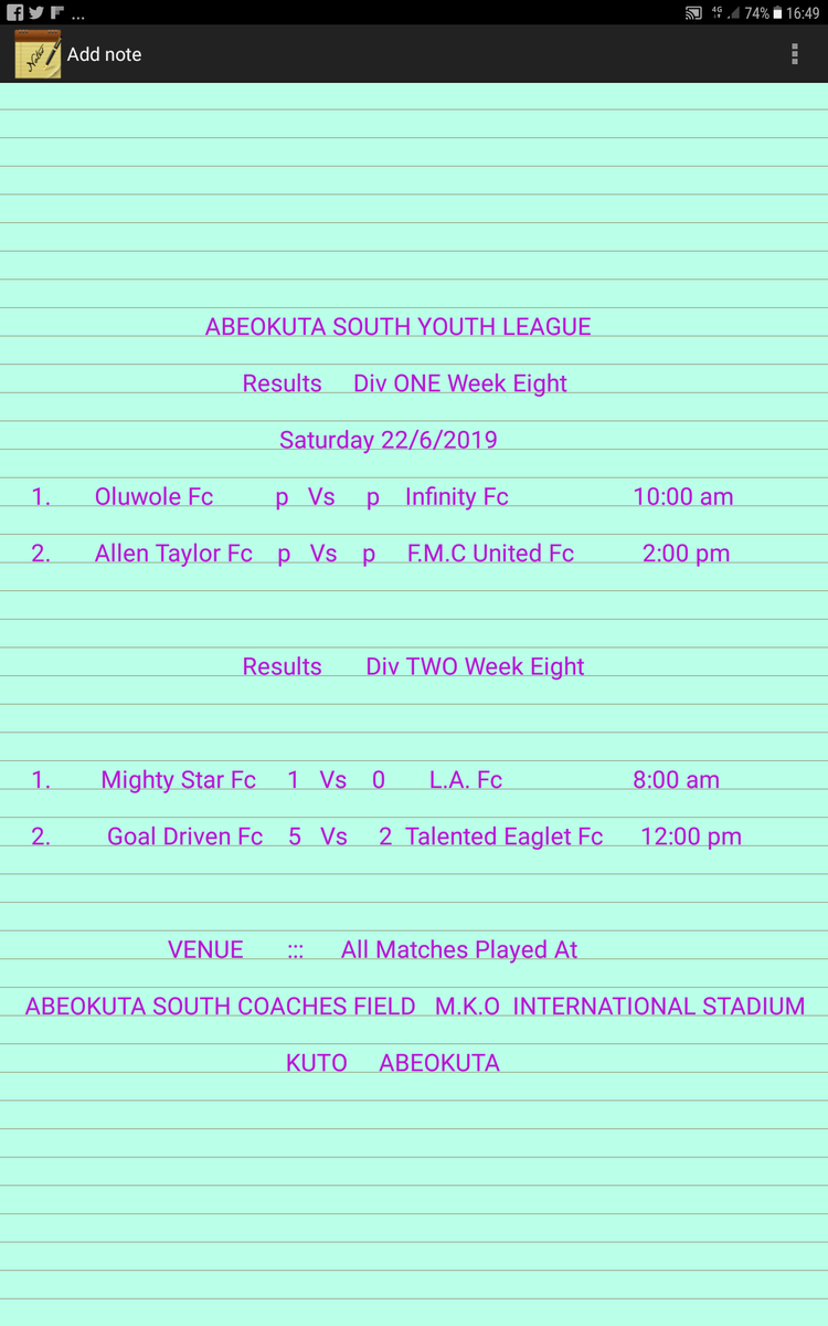 ASYLMC's tweet photo. Its only two match played in the weekend as the rest two is postpone,  with the two matches played it a goal rain festival for the second game between Goal Driven fc and Talented Eaglet Fc https://t.co/39yg8gPq94