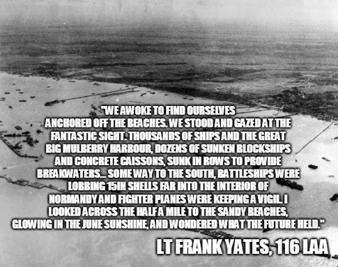 #OTD in 1944

53rd Welsh Division's first elements arrive in Normandy, 381 Battery 116 Royal Welch Light Anti-Aircraft Regiment &amp; B Squadron 53 Reconnaissance Regiment.

The former disembark &amp; deploy around Subles to protect the Div concentration area.
#DDay75 #Normandy75
#WW2