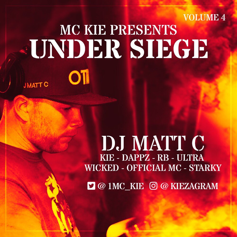 1MC_KIE's tweet photo. DJ MATT C delivers this Ferocious Mix for MC KIE Presents #UnderSiege 7 Mc’s going innnn 60 mins of power and it’s FREEEEEE just click on the link to play. Please share support and subscribe to my @mixcloud account and thanks guys. - https://t.co/4ESnrDgcTM @DjMattCUKG https://t.co/wRXHFNf2W8