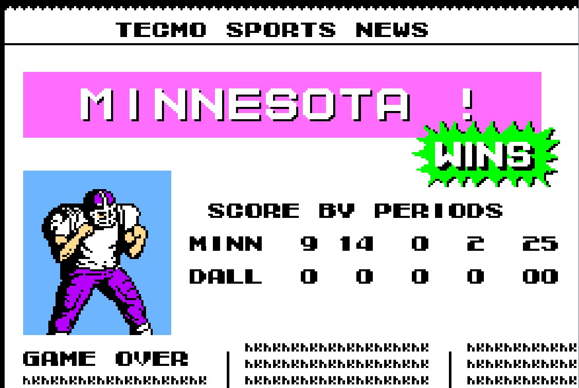 SFCTFL's tweet image. Week 6: SD tunes up against pizza team dallas in prep for her tilt against mom ( @smittys875 ) next. 

#TecmoBowl