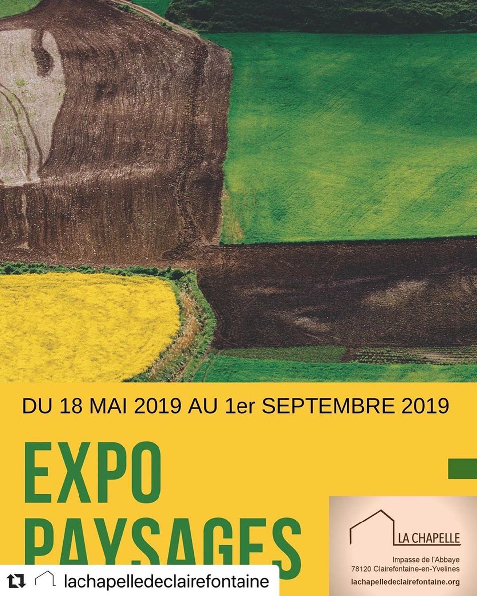 toiblarlos's tweet photo. «Paysages » à La Chapelle de Clairefontaine. Hasta 01/09/19
#joëlducorroy #nathaliegrenier #francofontana #sebah #courreges #witkin #gondard #farkas #julietteandreaelie #antoineherscher #goodyvelines #yvelines78 #yvelines78 #rt78 #rambouillet #clairefontaine https://t.co/PJLNjcvwPB