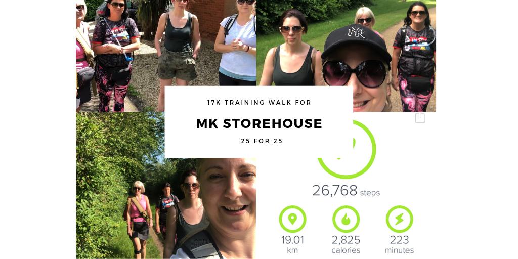 mkstorehouse's tweet photo. Yesterday, some of the team walking #25for25 on 6th July, completed 17K and were very sore by the end. Please give them some much needed encouragement. Only 13 days to go! #lovemk #nopainnogain #communitymatters #challengeevent #charity To donate: https://t.co/cxTHEX1z1R https://t.co/OKYyZZ1OUD