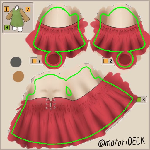 Motori お絵描き垢 メイプル2 のアバターデザイン 2 肩出し透けtシャツ 最初はただの肩出しtシャツを作ろうと考えていたが途中から 透けさせた方がエチエチになりそう となったもの メイプルストーリー2 メイプル工房