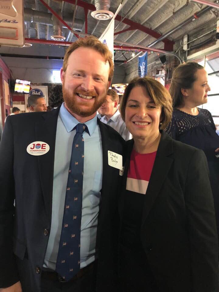 AngelaKouters's tweet photo. My dear friend @RhodesBailey and my amazing boss @amyklobuchar during #SCDemsWeekend celebrating @JoeCunninghamSC....all we need are some boiled peanuts and @LucyW2311 (and a puppy) and this would be the perfect picture of ALL TIME!!!! https://t.co/PcXORu6h9K