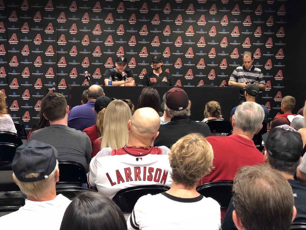 MikeDellosa's tweet photo. A group of #DbacksSTH got to meet @carskelly and Stefan Crichton today for a private Q&A. Get behind-the-scenes access like this and many more perks by joining our #Dbacks Season Ticket family at https://t.co/UftLLt3jst #RattleOn https://t.co/6AcqZwsYDk