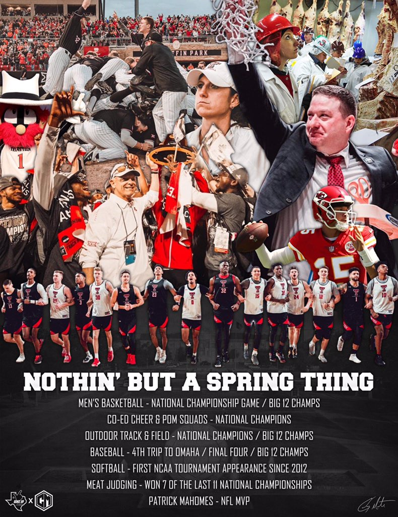 gunsupnation's tweet image. In a Spring to remember on the South Plains, the nation saw the Double T in almost every sport and academic endeavor and captured the imagination of students, alums, fans and spectators. More than ever, the motto is true: From here, it’s possible!

🔴#GunsUp | #Wreckem⚫️