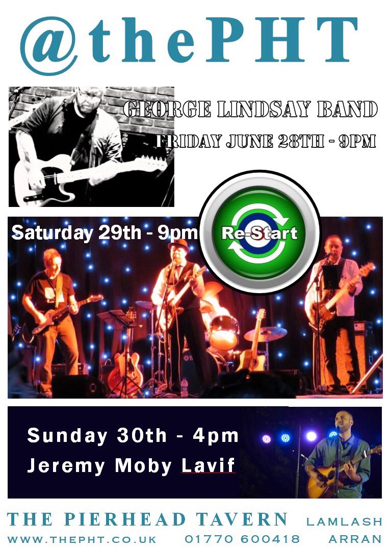 Time to plan next weekend <a href="/ThePHTArran/">The Pierhead Tavern</a> @VisitArran <a href="/gigsinscotland/">Gigs in Scotland</a> <a href="/MusicNewsScot/">MUSIC NEWS Scotland</a>