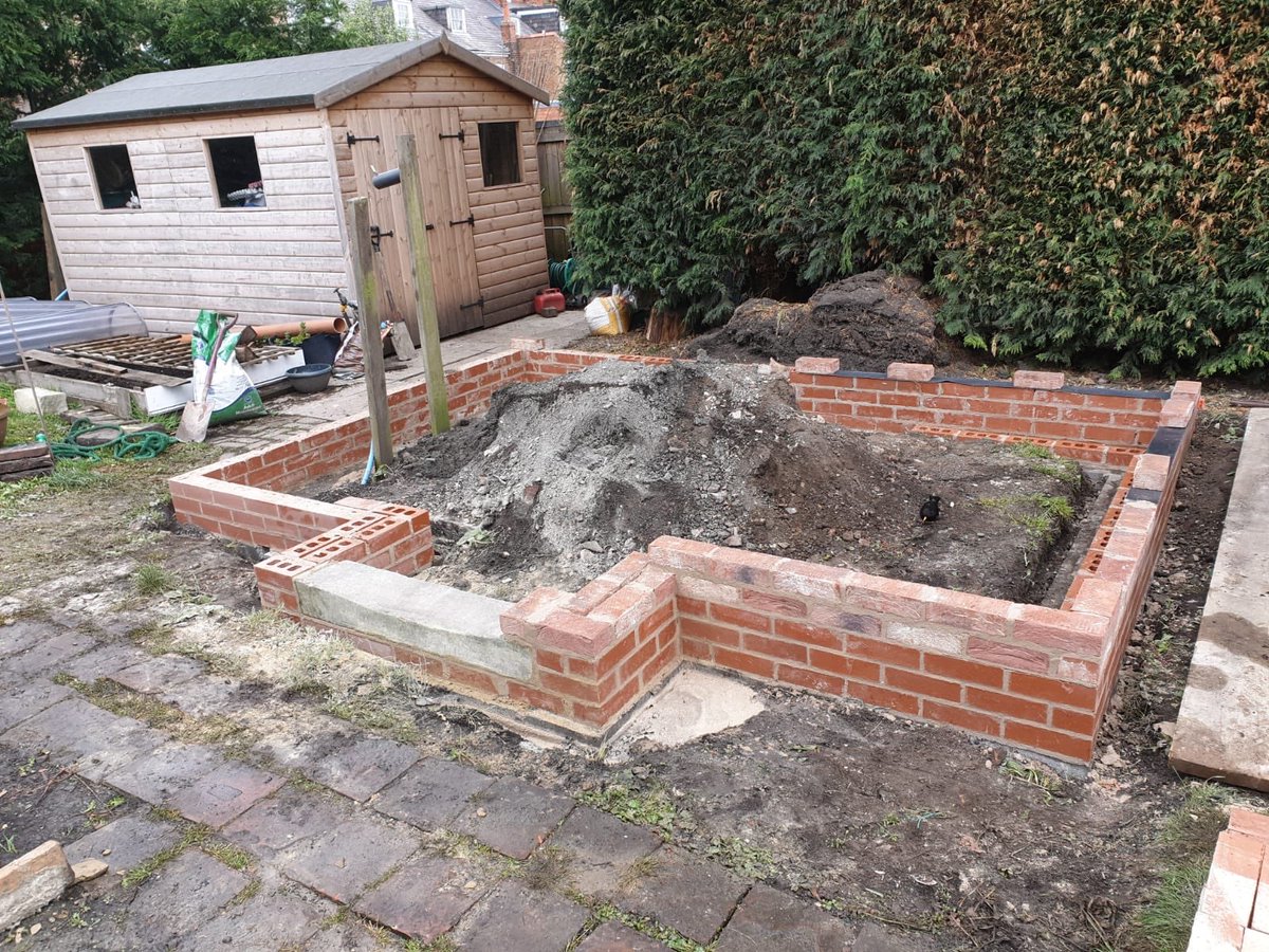 PEDLTD's tweet photo. Dwarf wall & paving for a spectacular greenhouse #pedltd #happycustomer #summeriscoming #localbuilder #hullbuilder https://t.co/hnmNVsLLLi