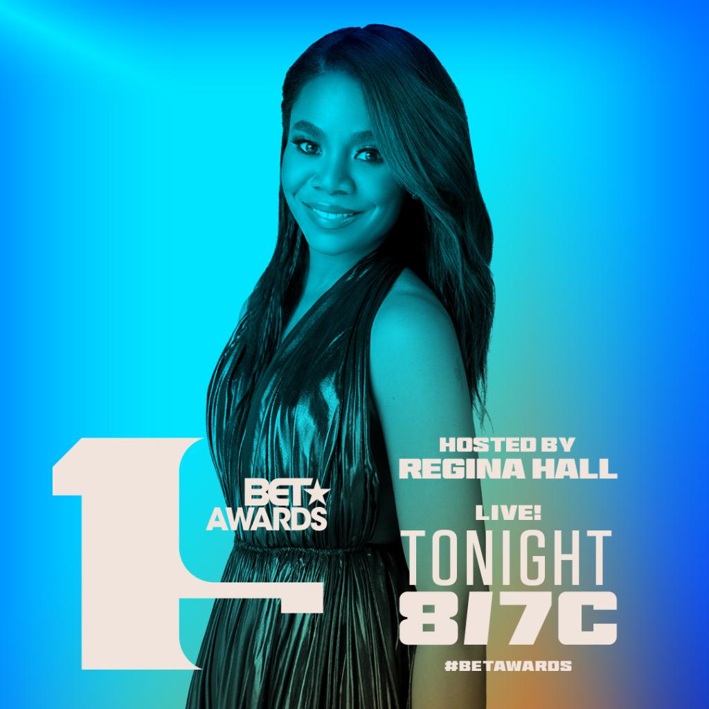 BETAwards's tweet photo. The 2019 BET Awards hosted by Regina Hall drops TONIGHT 8/7c &amp; @BET would like to send you a treat to have while you live tweet with us! Tweet #BETAwards + #WatchWithBET 👀📺🍿 for your chance for something special to be delivered to you for the biggest night in television. https://t.co/tMBJBGr8Wt