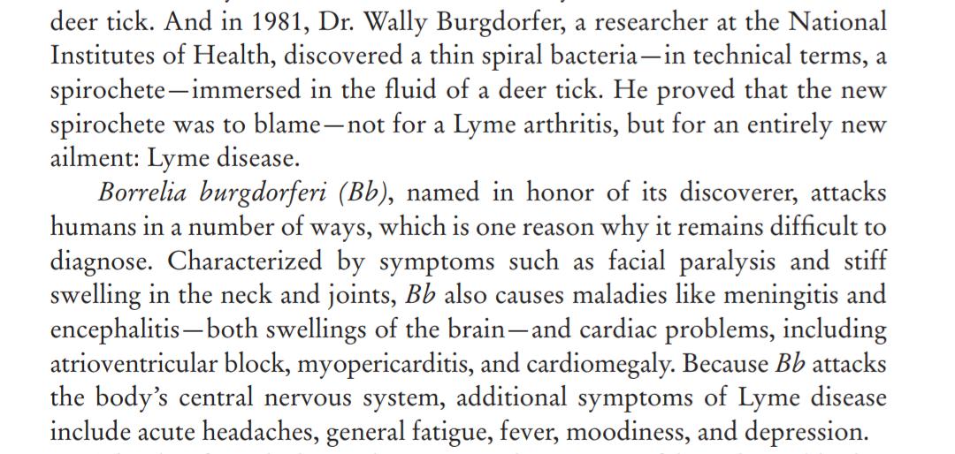 On Borellia Burgdorferi, the bacterium behind Lyme disease, and the use of ticks as a weaponized disease vector (ignoring, ofc, the casual way Carroll tries to establish equivalence between the Soviets and the Nazis)