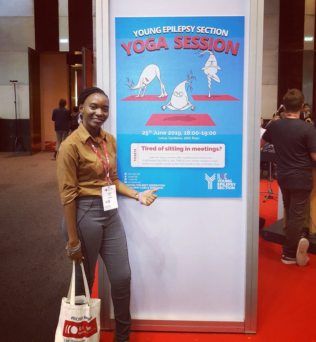 NinaMago100's tweet photo. Who says you cant work and relax at the same time? Get your mats ready. 
#ibeepilepsy #IEC2019 #ilaeyes https://t.co/ekSHuGB668