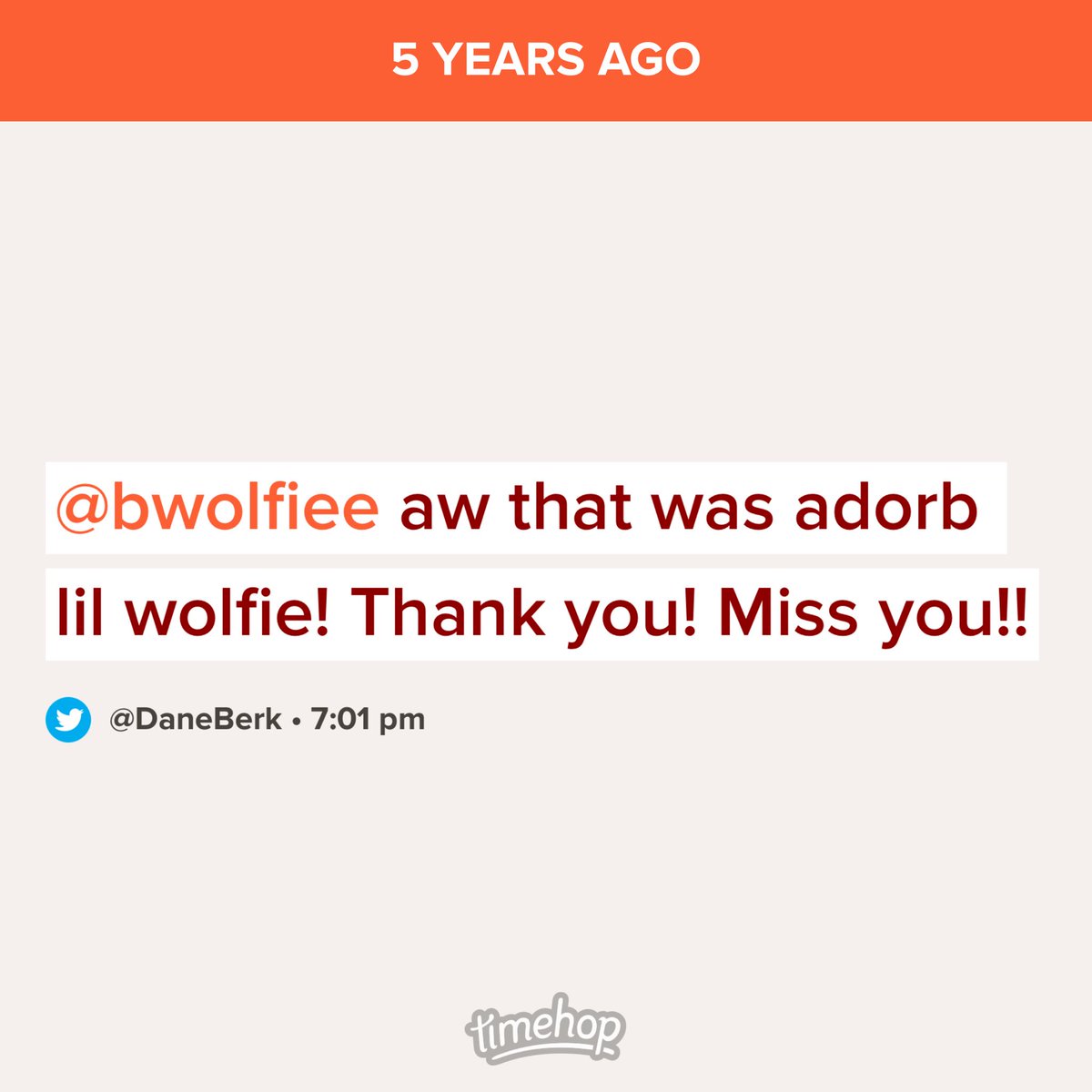 DaneBerk's tweet photo. ⁦@bwolfiee⁩ and you’re still the cutest https://t.co/cz24LUox3Z