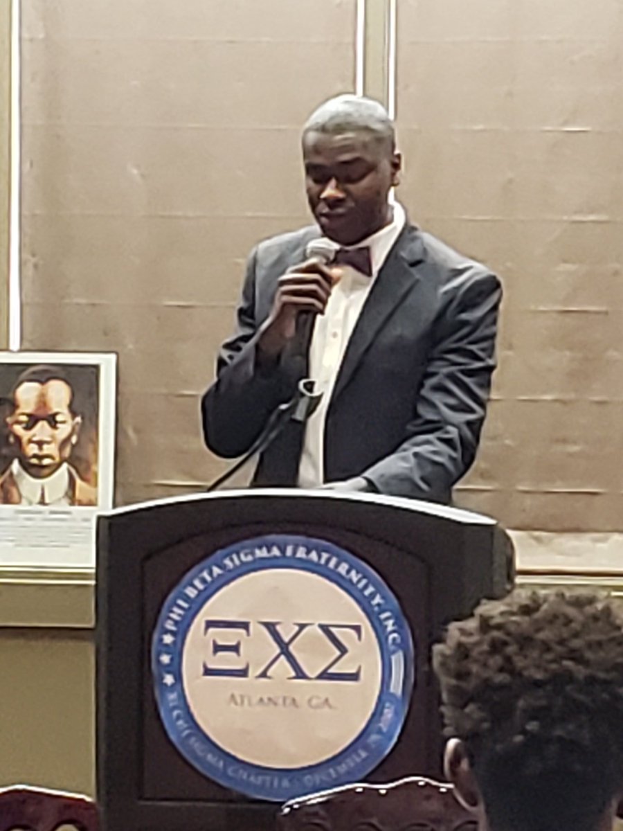 XiChiSigma1914's tweet image. A remarkable example of giving back. Our 2018 Leonard F. Morse Scholarship recipient Matthew Yancey with words of encouragement to the 2019 recipients. #50For50 #TheXCSWay #GDOLD