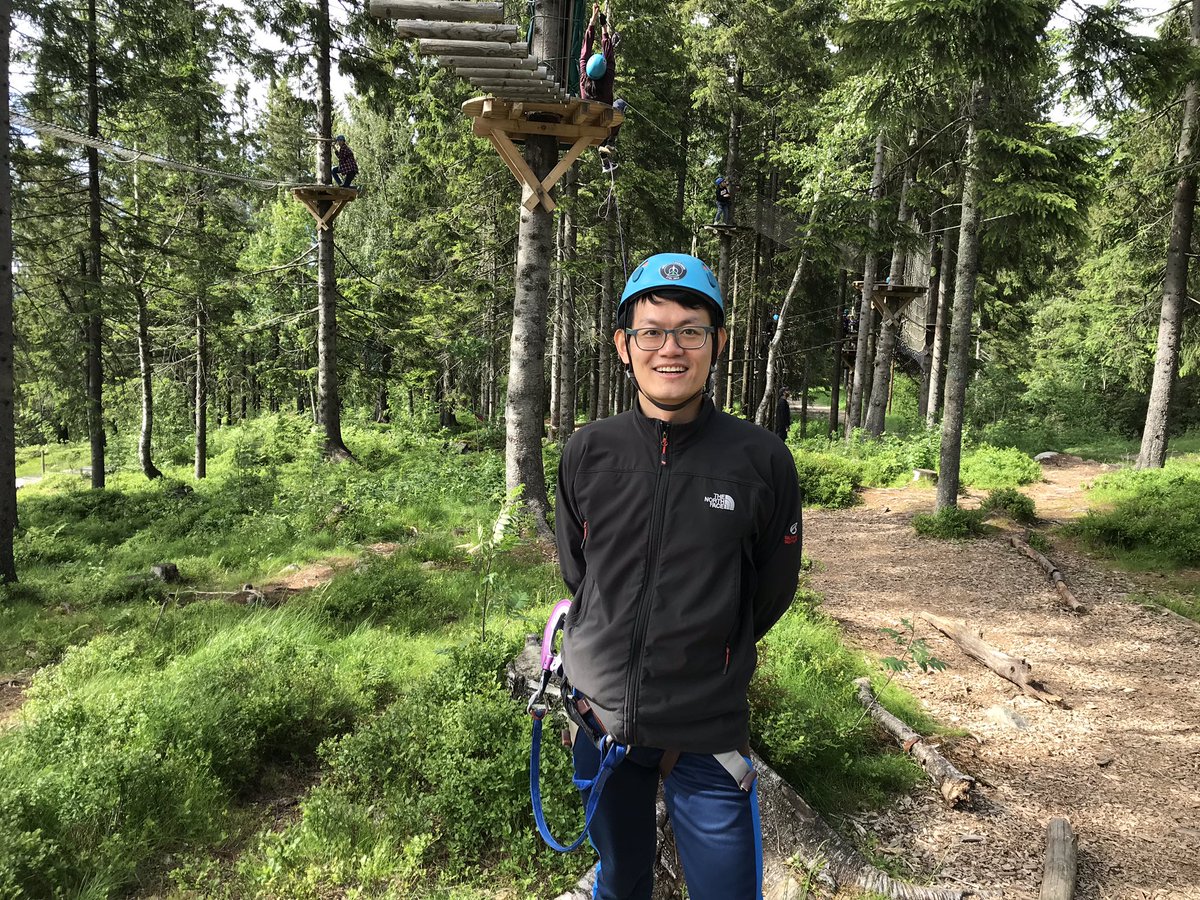 caiyuanle's tweet photo. Climbed trees with Jiang Yan in Oslo Summerpark, and had a good dinner with a new friend~ https://t.co/Izz6oHLIgv