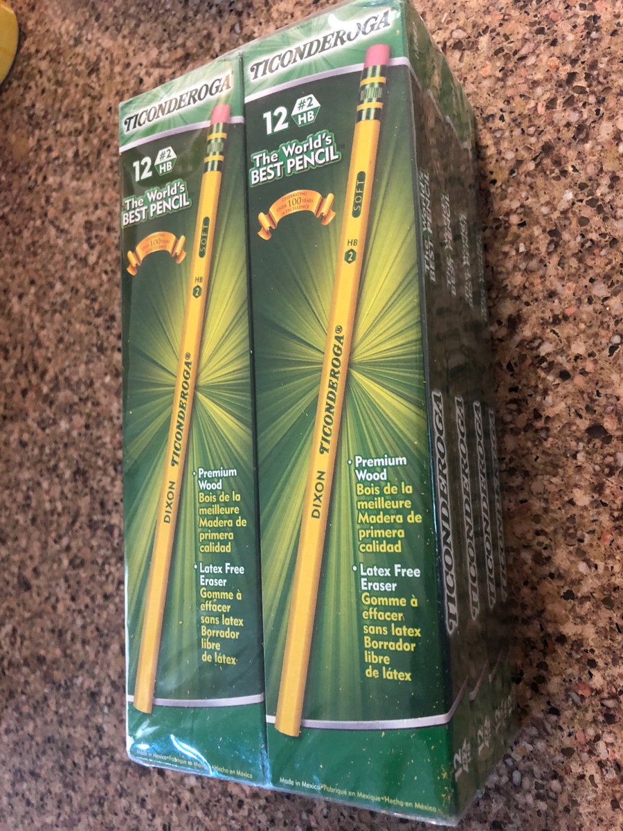 clapperbd's tweet photo. My wife got me a 96 count pack of #Ticonderoga pencils for an end of the school year gift from ⁦@amazon⁩ . As a teacher, great gift!! https://t.co/4UsbW58sGS