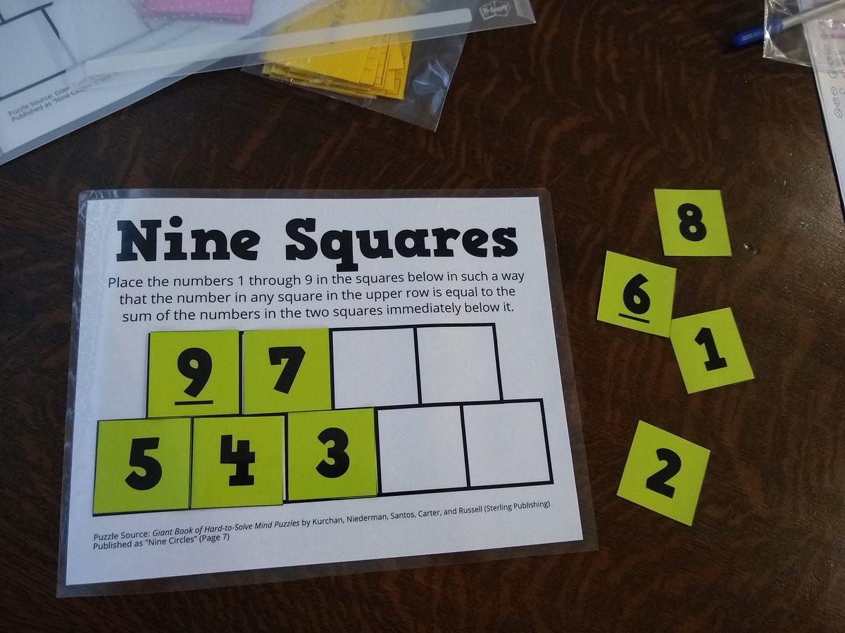 Excited about this new Nine Squares Puzzle I typed up to use with my students next school year! #MTBoS #iteachmath #puzzle mathequalslove.blogspot.com/2019/06/nine-s…