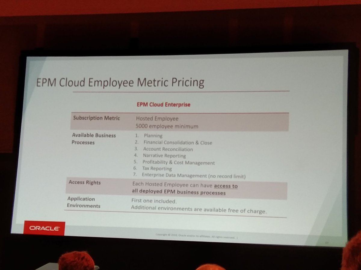 Matt sharing the new EPM Cloud Simplified Pricing
He shares why its simple with examples
#kscope19