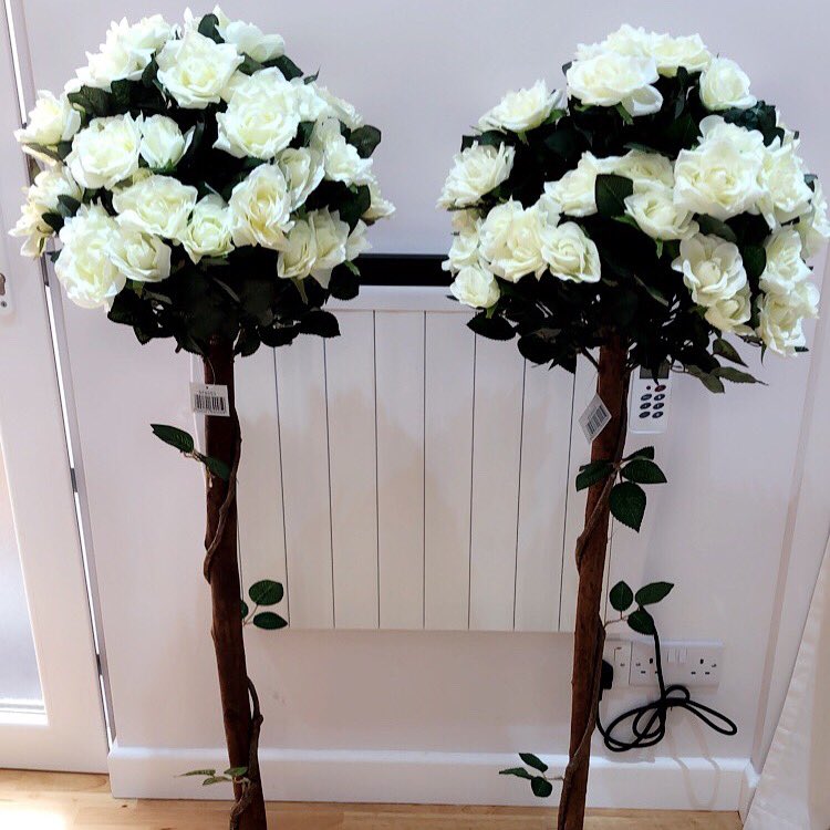 AkoyaBridal's tweet photo. These beautiful rose trees are £20 to hire the pair. Includes delivery within 10 miles of me3 8ht, further mileage is charged at 50p per mile return. We require full non-refundable payment on booking these with a £40 refundable damages fee payable 4 weeks before your event. https://t.co/3S4CNUJHHa
