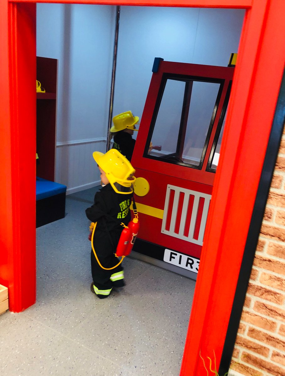Your little ones will need to help us navigate the map 🗺 &amp; put their fire fighting outfits on. Our amazing fire station is almost complete for play ! 
👩🏻‍🚒🔥🚒☎️#themillhouseplaycafe #fire #play #roleplay #firebrigade #learnthroughplaying#fireengine #firestation #emergency
